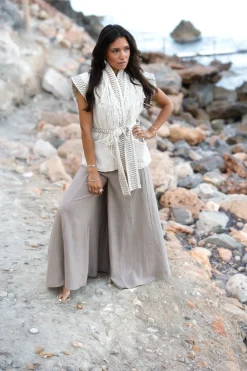 Fransenweste Esthetica Ecru