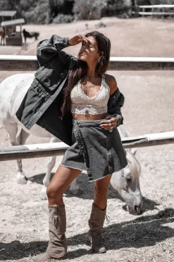 Gael Denim Rock Steingrau