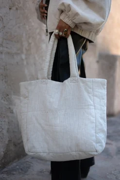 Gwen Linen Mom Bag Natural