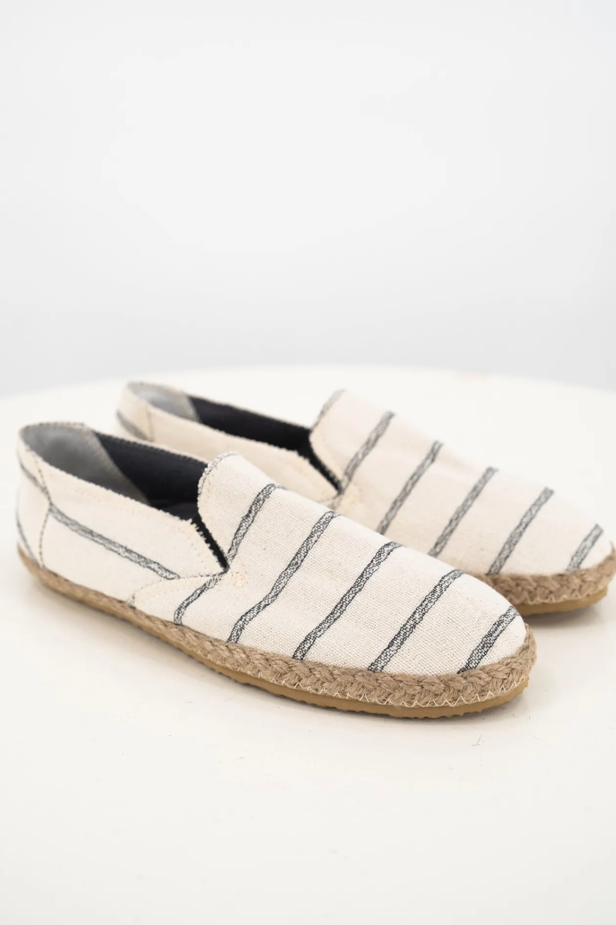 Herren Espadrilles Andres Streifen Schwarz