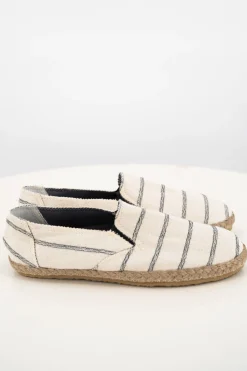 Herren Espadrilles Andres Streifen Schwarz