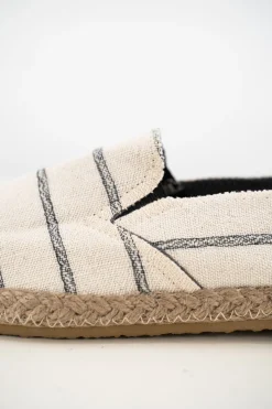 Herren Espadrilles Andres Streifen Schwarz