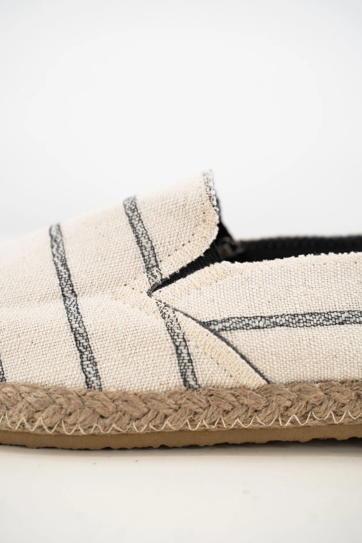 Herren Espadrilles Andres Streifen Schwarz