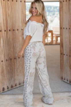 Hose Brisa Blume Elfenbein