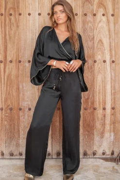 Hose Brisa Seide Schwarz