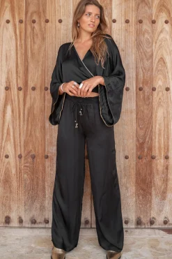 Hose Brisa Seide Schwarz