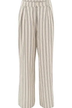 Ivy Gestreifte Hose Gestreift Beige/Schwarz