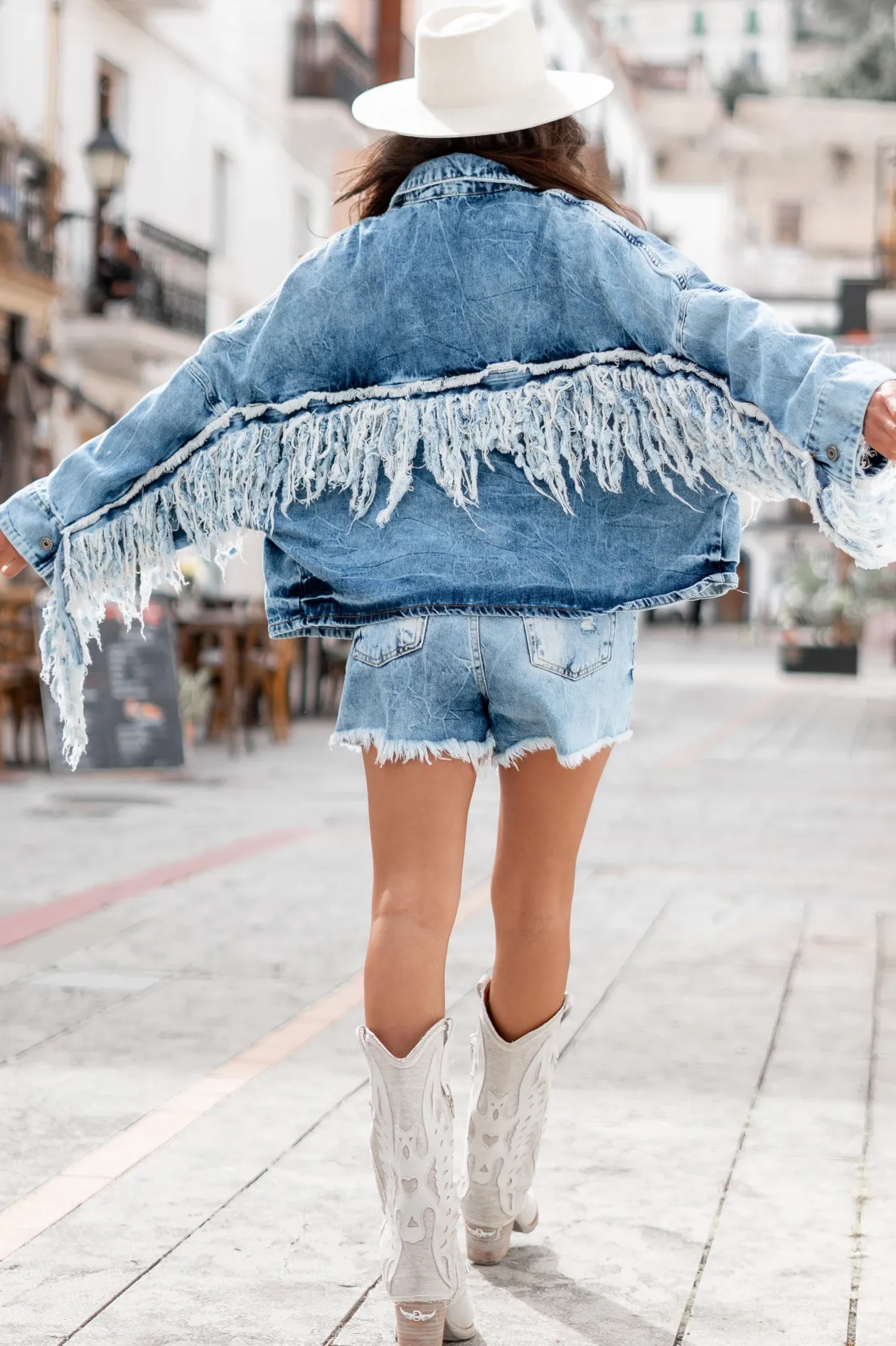 Jacke Savannah Fransen Blau