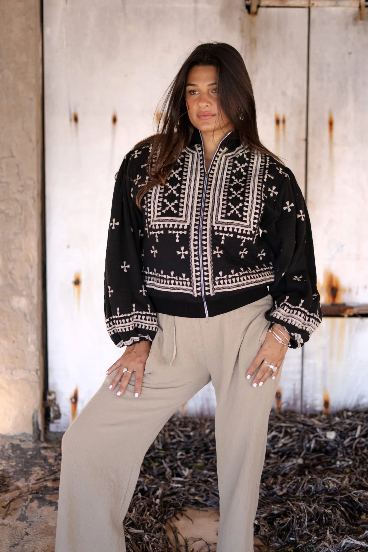 Jacke Sonrisa Schwarz