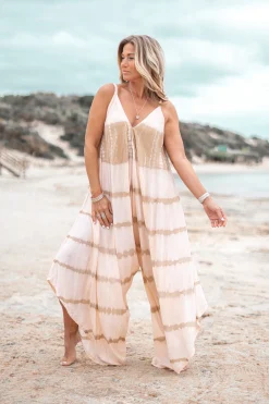 Jumpsuit Alma Tie Dye Powder/ Sand