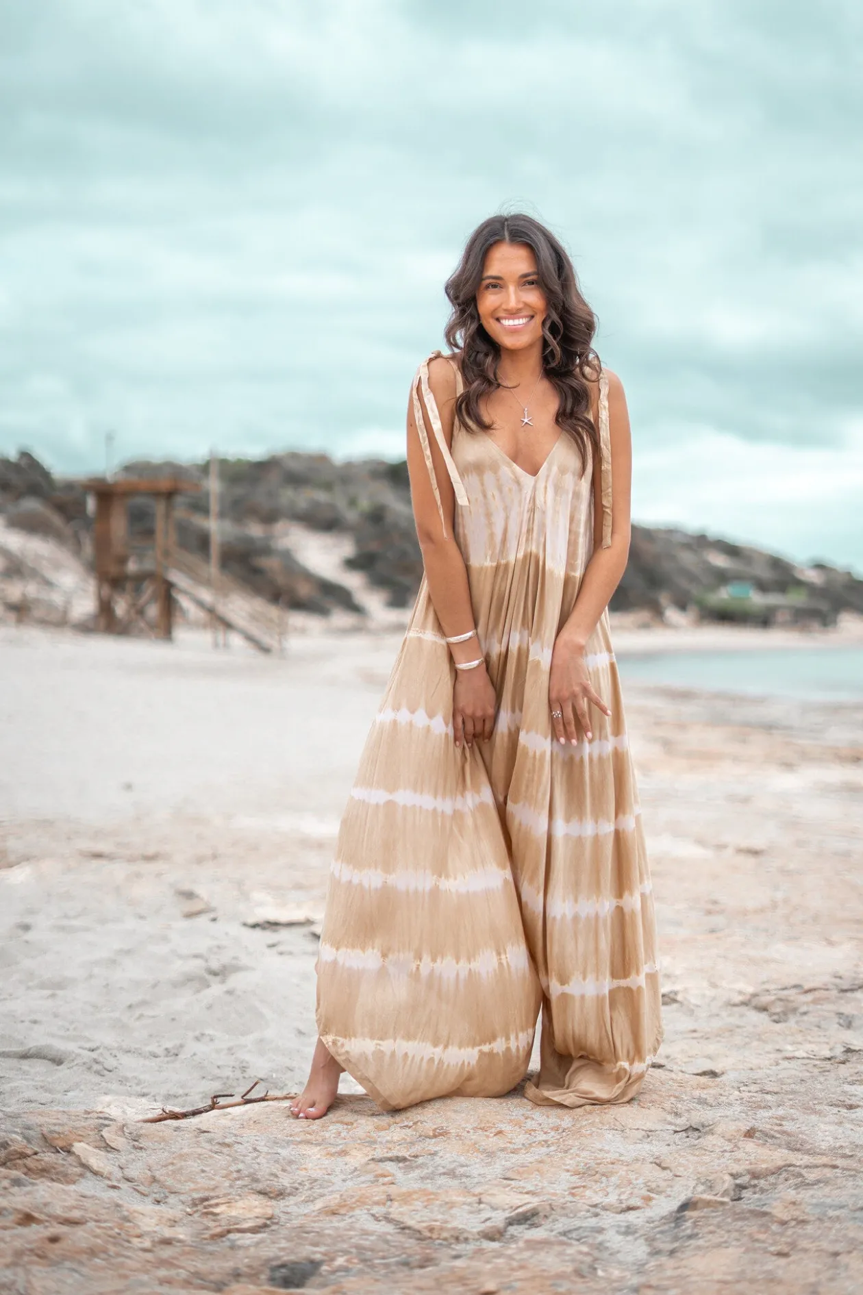 Jumpsuit Alma Tie Dye Sand/ Beige