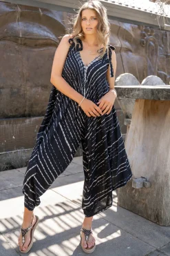 Jumpsuit Alma Tie Dye Schwarz