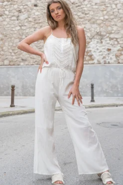 Jumpsuit Pepita Elfenbein