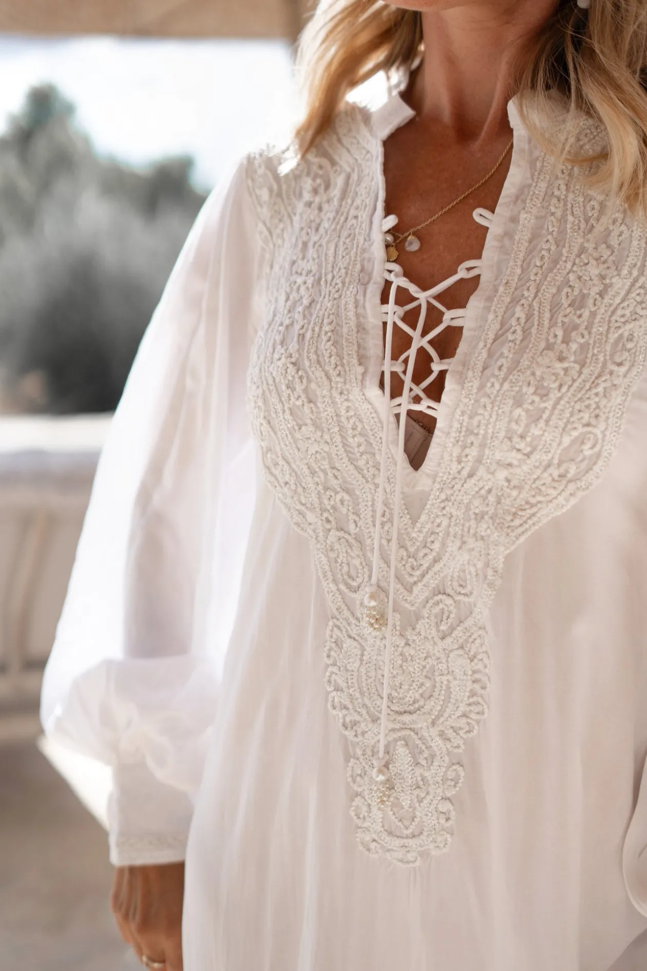 Kaftan Gabriela Granada Weiß