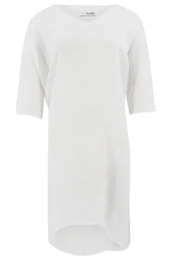 Kaftan Laia Leinen Weiß
