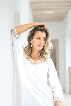 Kaftan Laia Scorva Weiß