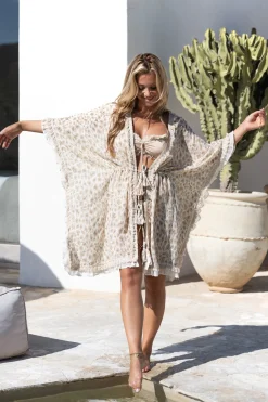 Kimono Ana Solana Leopard Natural