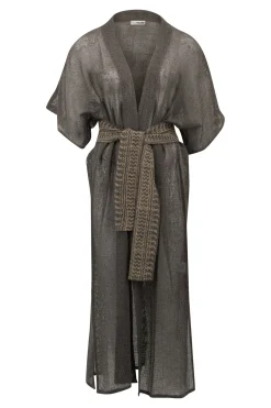 Kimono Deya Einfarbig Anthrazit