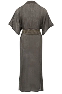 Kimono Deya Einfarbig Anthrazit