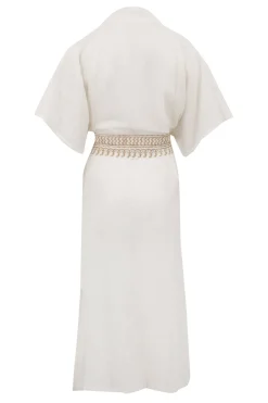 Kimono Deya Einfarbig Weiß