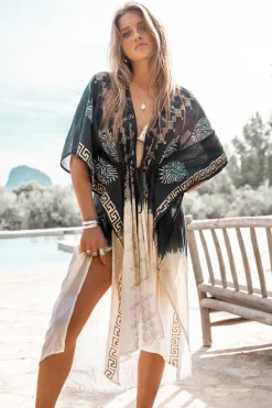 Kimono Griego Schwarz