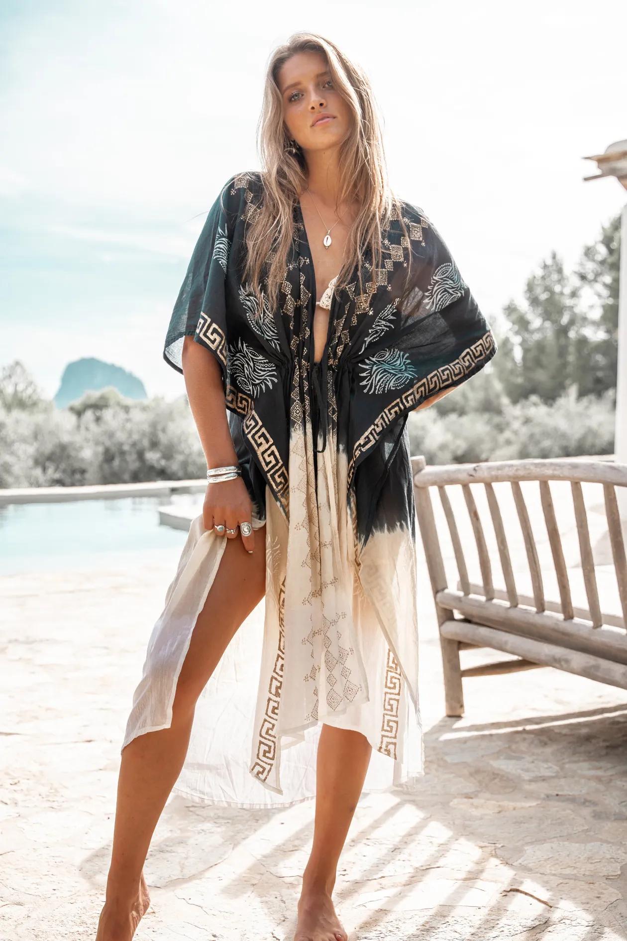 Kimono Griego Schwarz