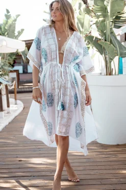 Kimono Griego Weiß/Blau