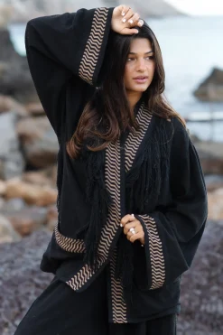 Kimono Jacke Esthetica Schwarz