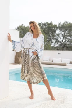 Kimono Jane Khaki Tye Dye