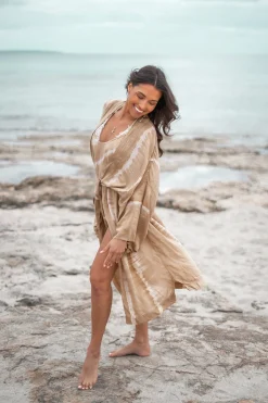 Kimono Jane Tie Dye Sand/Beige