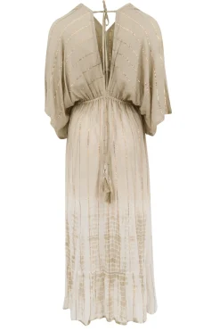 Kleid Emilia Tye Dye Beige/ weiß