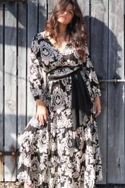 Kleid Gloria Barock Schwarzer Druck