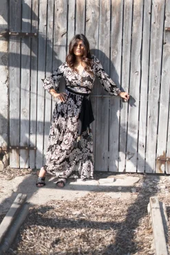 Kleid Gloria Barock Schwarzer Druck