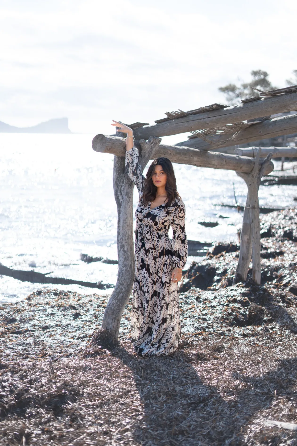 Kleid Gloria Barock Schwarzer Druck