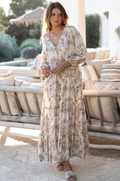 Kleid Gloria Barock Weißer Druck