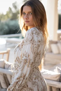 Kleid Gloria Barock Weißer Druck