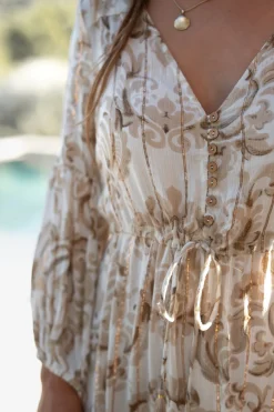 Kleid Gloria Barock Weißer Druck