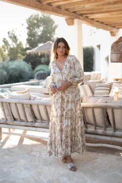 Kleid Gloria Barock Weißer Druck