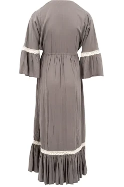 Kleid Isabella Crochet Taupe