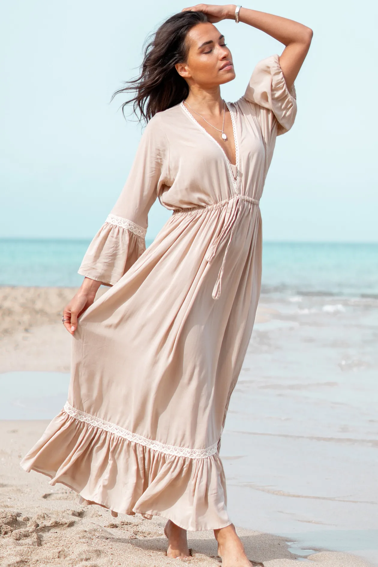 Kleid Isabella gehäkelt Ecru