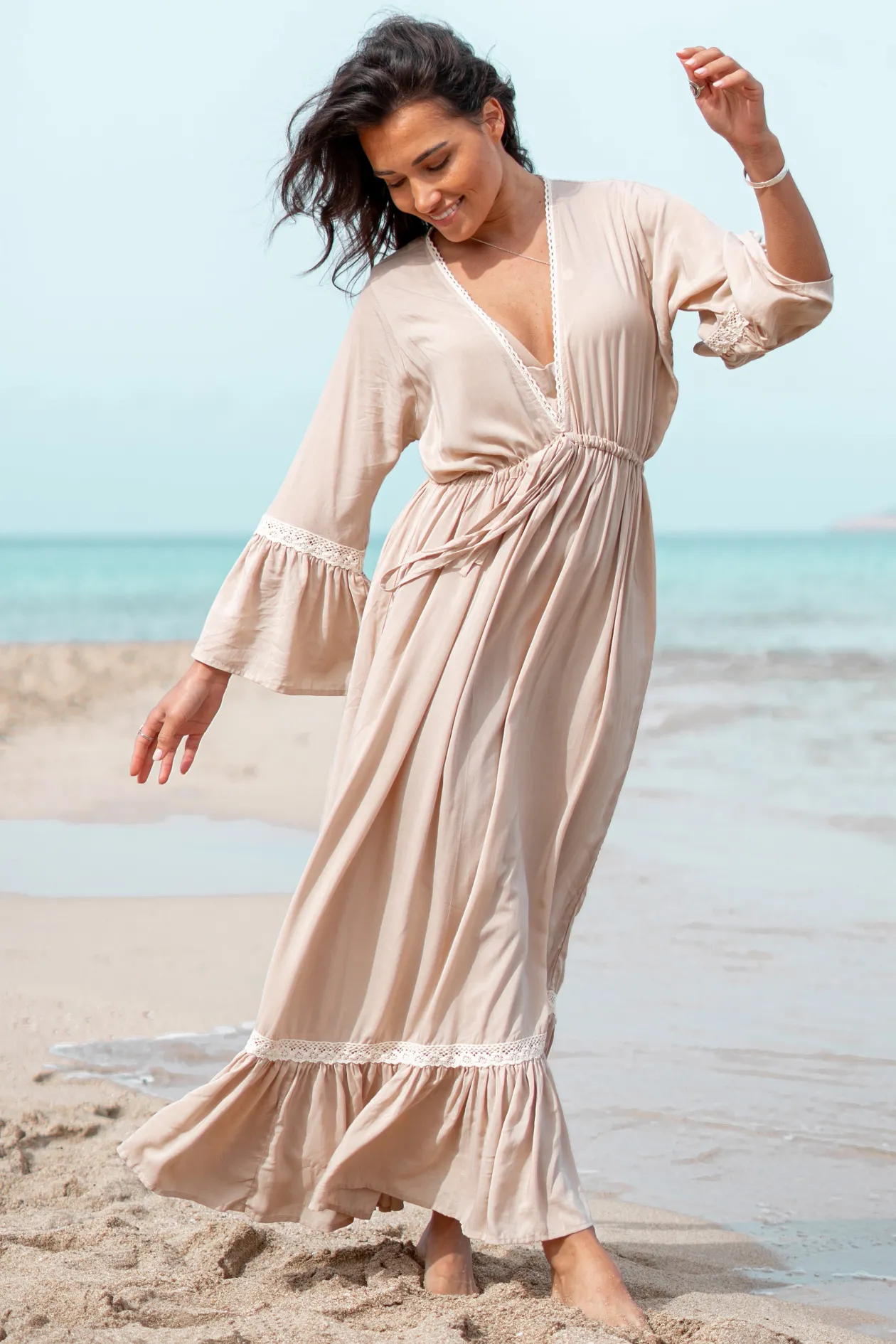 Kleid Isabella gehäkelt Ecru