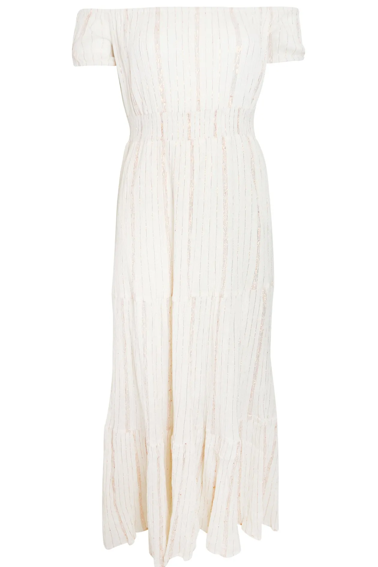 Kleid Lurex Elfenbein