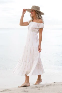 Kleid Lurex Elfenbein