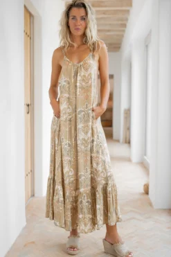 Kleid Madia Barock Khaki