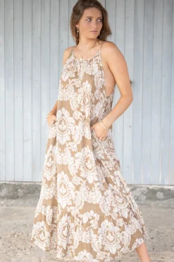 Kleid Madia Barock Taupe