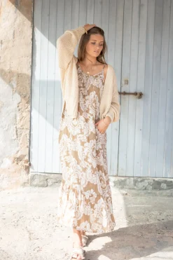 Kleid Madia Barock Taupe