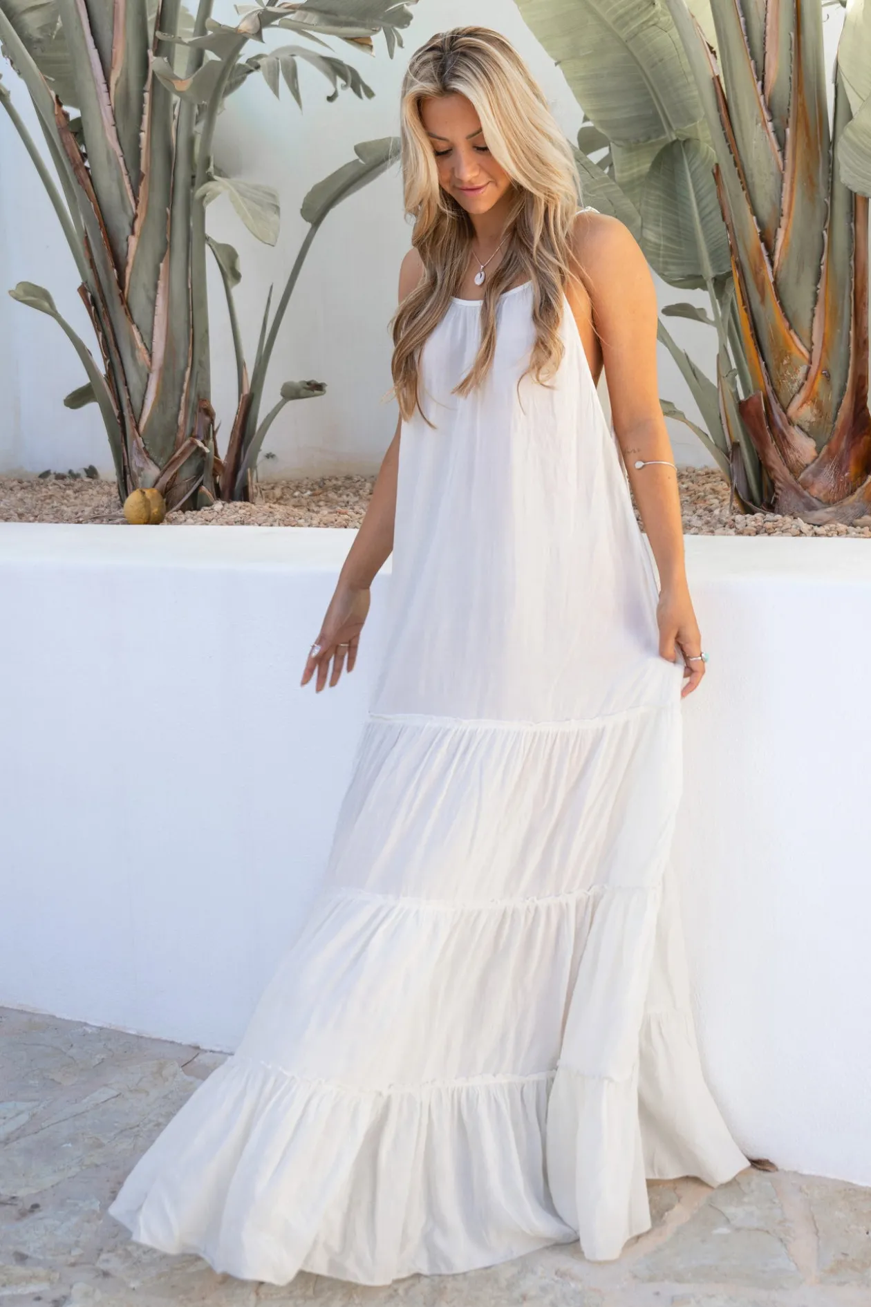 Kleid Madia Boho Ecru