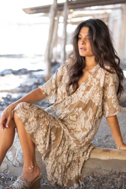 Kleid Mio Barock Taupe