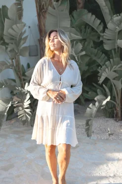 Kleid Mio Paisley Elfenbein