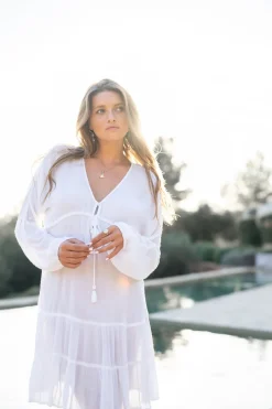 Kleid Mio Paisley Weiß